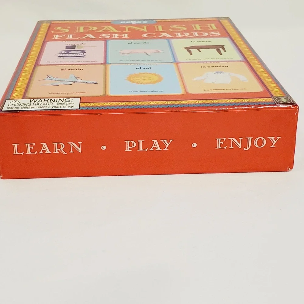 eeBoo 56 SPANISH‎ Flash Cards Basic Vocabulary Illustrated Pronunciation Guides